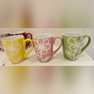 6 small size coffee tea mugs